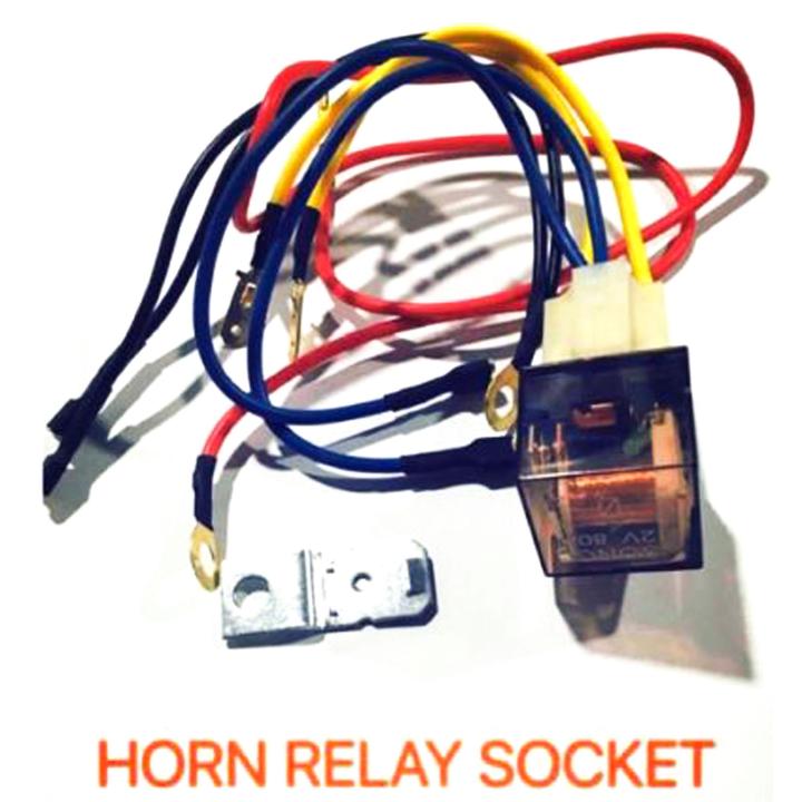 Horn Relay with Socket Harness universal modified wiring Horn 12V 80Amp