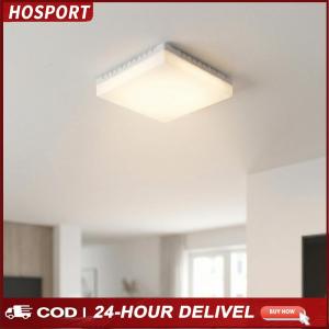 Square Bathroom Light 60W LED Light Bulb 6500K E27 Base Square Ceiling Lamp for Living Room Bathroom Bedroom Kitchen Hallway