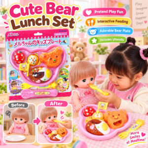 Bear Bento Box Set Pretend Play Food Kids Kitchen Toys Kindergarten Role Play Educational Lunch Box Playset