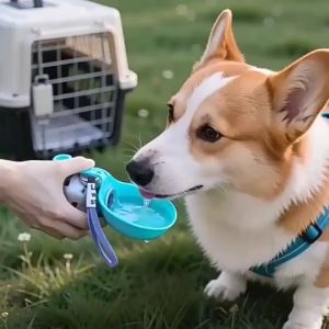 304 Steel Dog Water Bottle Portable Pet Drinking Water Cup Leak Proof Outdoor Travel Water Dispenser