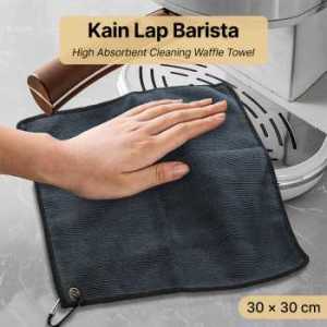 MHW-3BOMBER Kain Lap Barista Cleaning Waffle Towel High Absorbent 30x30cm - CT5304B - Black