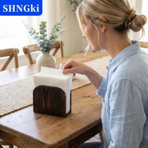 [COD] 🔥🔥🔥SHNGki Bằng Gỗ Khăn Ăn Chủ Mô Hộp Nhà Nhà Bếp Countertop Dispenser Bền Bằng Gỗ Tổ Chức Cho Bàn Lưu Trữ