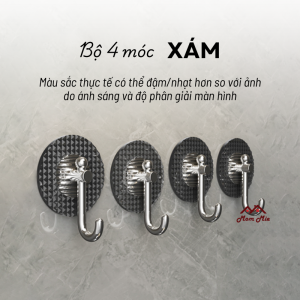 Bộ 4 móc nhựa dán tường thiết kế sang trọng - J250