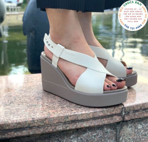 Giày dép crocs - dép sandal nhựa crocs blooklyn high đế xuồng 8cm cho nữ chống thấm nước chống trơn trượt chống hôi chân hàng nhà máy xuất xịn đầy đủ hộp hoặc túi crocs