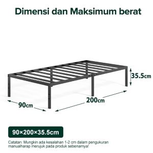 【All Size】COD Tempat Tidur Besi Ranjang Besi Minimalis Rangka Tempat Tidur Besi Ranjang Kasur Rangka Tempat Tidur Minimalis 90/120/160/180cm