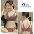 OK Bra 32-40ABC Cup Plus Size Women Sexy Lace Pattern Push Up Bras High Quality Massage Cups No Steel Rings Comfortable Breathable Gathering Underwear. 