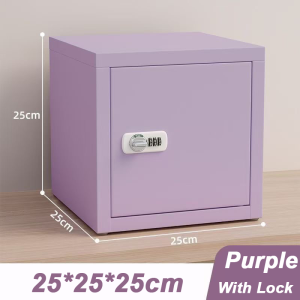 Small Metal Storage Cabinet with Lock Combination for Office Bedroom Password Lock Security