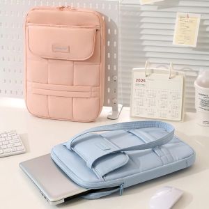 MINIFELE 262 15 Inch Laptop Sleeve Oxford Large Capacity Laptop Shoulder Bag Durable Water Resistant Tote Handbag