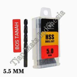 Mata bor besi 55mm HSS Tjap Mata Drill bits 5.5 MM Cap Mata hss