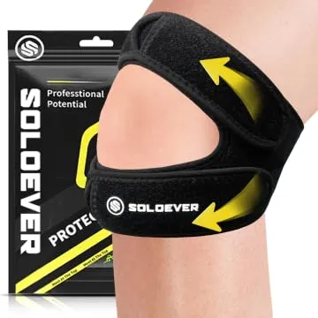 【PH Delivery】 SOLOEVER Adjustable Strap Knee Stabiliser Support Robust Support for Running and Post-Injury Rehabilitation Alleviates Patellar Tendonitis and Runners Knee Pain Unisex Design