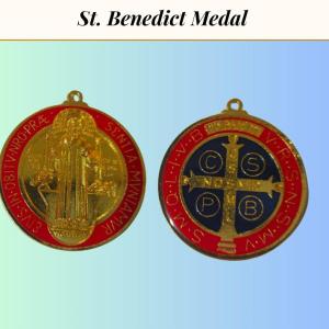 St. Benedict Medal Metal Red & Green High Quality – Catholic Religious Medal Saint Benedict Protection Medal Religious Gift