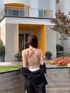 Áo ngực gợi cảm áo hở eo cho áo ngực không đường may áo ngực hở lưng áo lót hai dây áo hở eo cho đẹp có miếng đệm rời được.