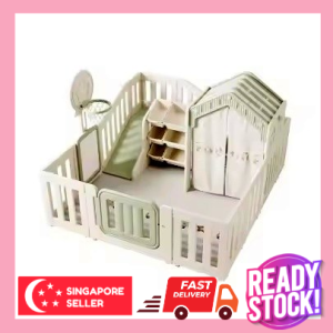 Tutusbaby 7 in 1 Multifunction Super Fun Playpen with Slide & Swing & Playhouse