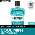 Listerine Cool Mint Mouthwash 250ml - For Oral Care, Fresh Breath, Kill 99.9% of germs that cause bad breath, Plaque and Gum problems, Toothbrush Routine, Use with Toothpaste. 