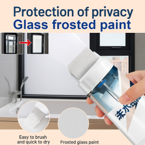 Frosted Glass Paint Window Privacy Film Anti Peeping Window Paint For Office Bathroom Easy Clean Reduce Glare
