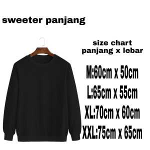 Noveli wear -Sweater polos pria basic lengan panjang | sweater crewneck bahan berkualitas Babbyterry