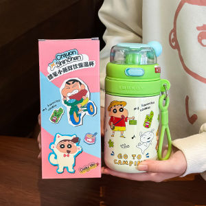 Bình nước Cute Crayon Shin-chan 480ML/16oz 2024 Mới bình nước giữ nhiệt inox 316 ly giữ nhiệt có ống hút