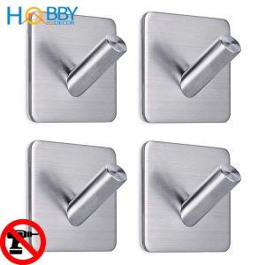 Combo 4 móc treo inox 304 dán tường gạch men HOBBY Home Decor TV110-4
