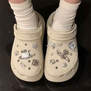 [Free Shipping] Thick-Soled Perforated Sandals For Women High-Heeled Sandals WomenS Outdoor Slip-On Beach Shoes Home Slippers WomenS Closed-Toe Shoes