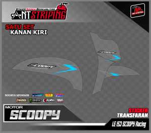 Striping Stiker Transparan UV Scoopy 2017-2020 ( LE153 ) List Varisi Stiker Motor Scoopy
