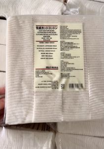 [Nhật Auth 100%] Bông Tẩy Trang Ecru Muji 135/180 miếng ORGANIC -2size- Cut Cotton Ecru Muji