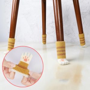 Polocat 4pcs Cat Claw Table Feet Socks Chair Leg Covers Floor Protectors Non-slip Mesh Socks Furniture Cartoon Home Decor