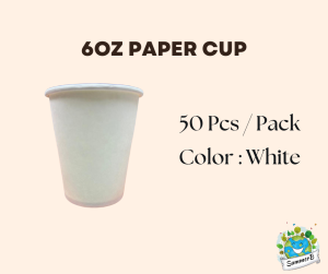 (50 Pcs) Paper Cup 6oz & 9oz / Disposable Paper Cup / Kertas Cawan Minumum/ Cold Cup