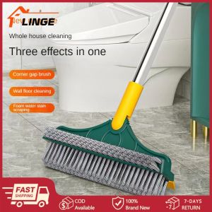 Linge | UPGRADED Magic Broom 3 In 1 Penyapu Lantai Floor Cleaning Brush 2 In 1 Brush Gap Scrub Brush Tile Kitchen Bathroom Glass Toilet | Ready Stock