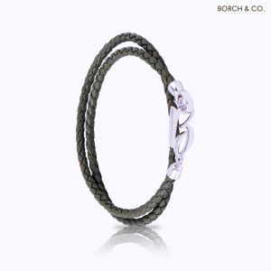 BORCH&CO. Gelang Kulit Leather Luxury Bracelet - B-Hook Nappa Green