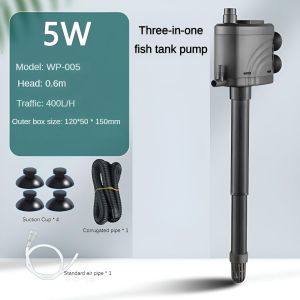 Fish tank aquarium submersible pump 3-in-1 oxygenation pump silent filtration equipment circulating water pump micro filter