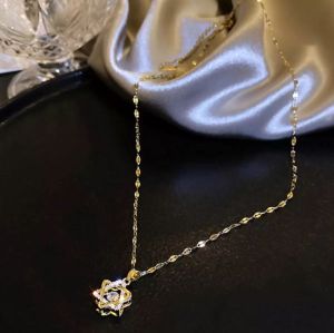 [ Hot Sale ] Kalung Wanita Mewah Titanium Asli Ori Import / Kalung Titanium Korean Wanita Asli Import