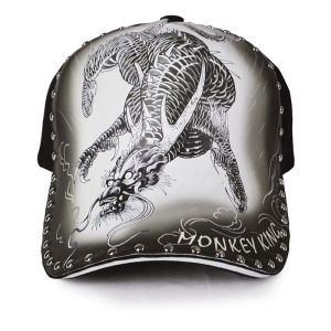 Mens baseball cap personalized and stylish trendy brand original printed dragon design sun-shading duckbill cap manufacturer wholesale dropshipping available