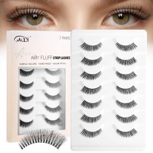 Mi giả mi dán 3D loại mi mỏng trong suốt tự nhiên 7 cặp mã C-012. Mi giả 3D tạo vẻ tự nhiên mềm mại thoải mái nhẹ dáng C có thể tái sử dụng dễ dàng gắn chất liệu giả lông chồn không thử nghiệm trên động vật.