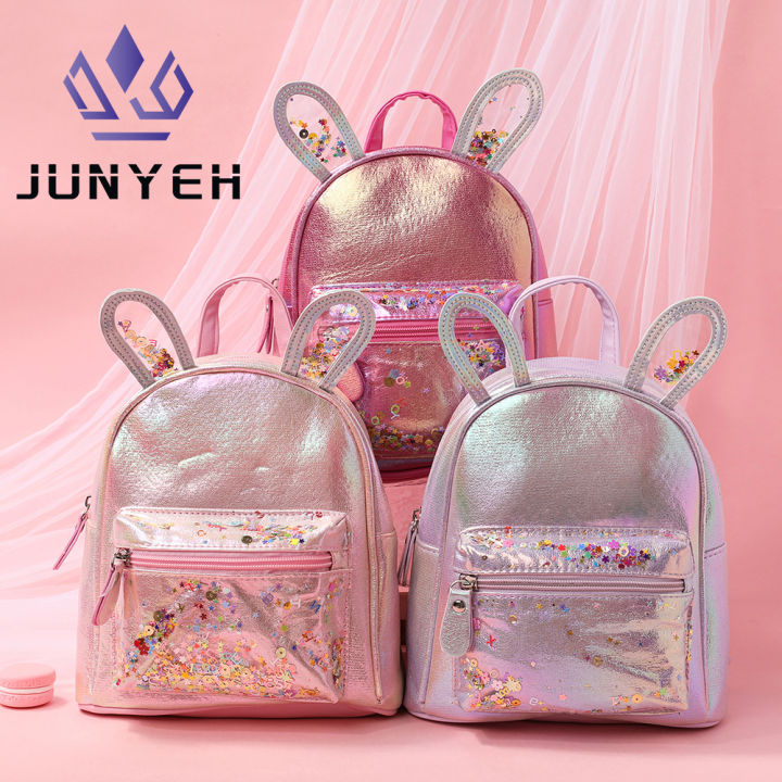 Junyeh Mini Bag Girl Backpacks Fashion Transparent Sequin Princess Kid  Backpack Rabbit Ear PU Leather Small Bags 2-6 Years Old Lazada PH