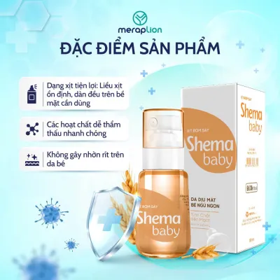 Xịt rôm sảy Shema Baby hỗ trợ giảm rôm sảy hăm tã và giúp làm mềm bảo vệ da cho bé (50ml)