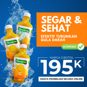 PAKET 3 BOTOL NENAVIN Cuka Nanas Nenavin 300ml Turunkan Diabetes Halal COD BPOM