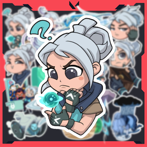 Sticker Valorant - Hình dán Agent Jett (set 21 hình)
