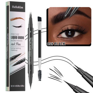 Two-pronged Wild Eyebrow Pencil Long Lasting Easy To Grip Eyebrow Tattoo Waterproof Thin Liquid Lying Silkworm Brow Pen