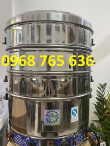 Nồi hấp bánh bao xôi giò pate xúc xích chạy bằng điện 40cm 3 tầng hấp