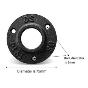 10pcs 1/2inch Malleable Iron Flange Wall Mount Pipe Floor Fitting Retro Style Floor Flanges