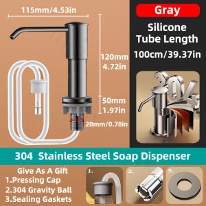 Quick Loading Kitchen Sink Liquid Soap Pump With Knife Holder Press Sink Soap Dispenser  Detergent Extension Tube