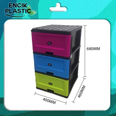 Plastic Drawer Ready Stock : 3 Tier 4 Tier 5 Tier / Almari Plastik / Almari Hiasan / Malaysia Seller Ready Stock