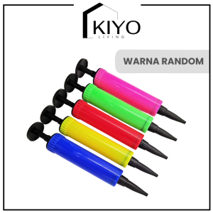 KIYO Pompa Balon Tangan Manual / Alat Pompa Tiup Angin Balloon Bola Pelampung Ban Renang / Portable Manual Hand Pump / Pompa Mini Multiwarna Serbaguna