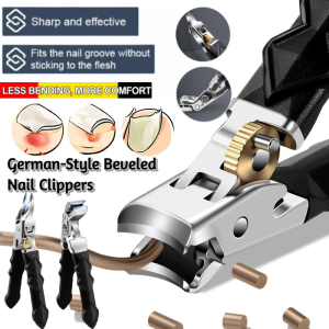 German-Style Beveled Nail Clippers For Nail Grooves Stainless Steel Long Wide-Opening Nail Clippers Anti-Splash Large-Opening Grip Manicure Set