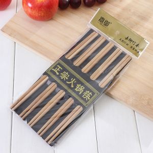 ตะเกียบ ตะเกียบไม้ 25cm. 10 คู่ ใช้ซ้ำได้  ตะเกียบไม้ทำอาหาร ทานอาหาร หม้อไฟ ชาบู ตะเกียบสีน้ำตาล