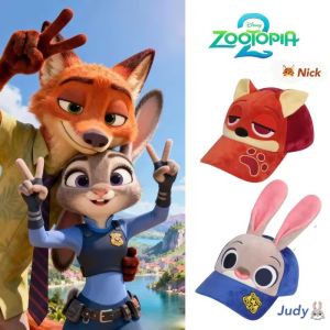 Zootopia Judy Nick Anime Character Baseball Hat Breathable Cotton Snapback Cap for Daily Wear