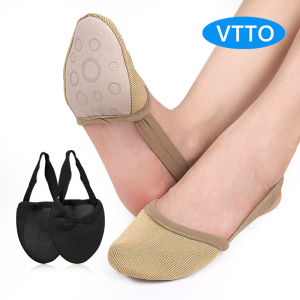VTTO Giày Thể Dục Tất Nửa Mềm Giày Dệt Kim Đế Mềm Thi Đấu Chuyên Nghiệp Giày Khiêu Vũ Da Đàn Hồi Bảo Vệ