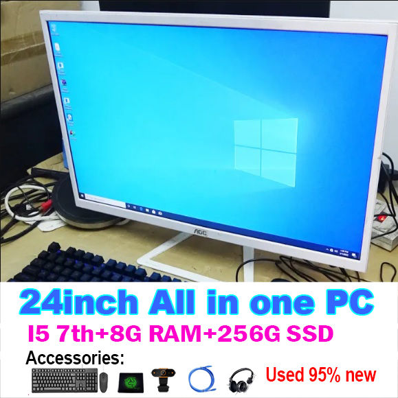 All in One PC Computer Set Core I5 I7 23.8 inches 24inch gaming pc set ...