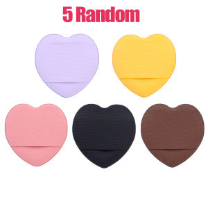[ผู้หญิง Charming] พัฟฟองน้ำชุดแต่งหน้าชุดเล็ก5รูปหัวใจ Pcs แบบเปียกและแห้งอุปกรณ์แต่งหน้ารองพื้นคอนซีลเลอร์ใช้ได้สองทาง