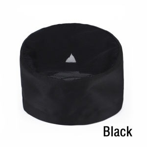 Breathable Chef Hat Mesh Top Skull Cap Adjustable Flat Top Chef Cap